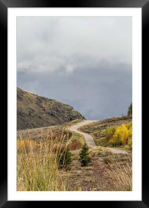 The Road Not Taken Framed Mounted Print by Belinda Greb