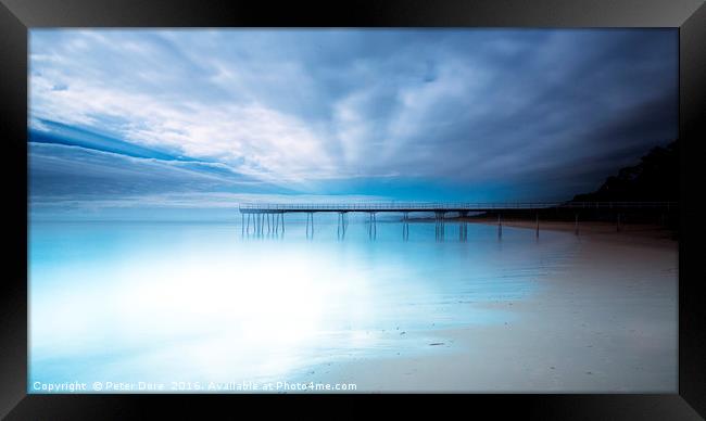 Scarness Jetty. Framed Print by Peter Dore