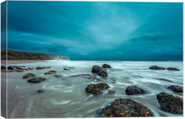 Yaverland Beach Isle Of Wight Canvas Print by Wight Landscapes
