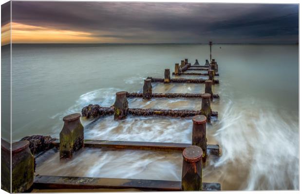 Seaview Outfall Isle Of Wight Canvas Print by Wight Landscapes