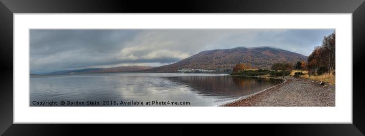 Loch Rannoch in Autumn Framed Mounted Print by Gordon Stein