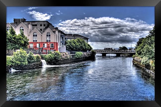 River Corrib, Galway City Framed Print by Andreas Hartmann