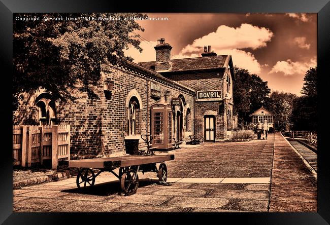 Hadlow Road Station, Willaston, Wirral, UK Framed Print by Frank Irwin