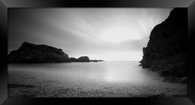 Woolacombe Monochrome Framed Print by mark leader