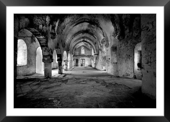 Derelict Cypriot Church. Framed Mounted Print by David Hare