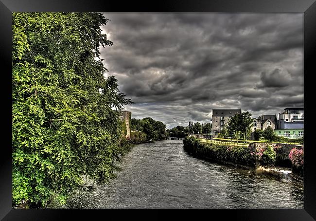 River Corrib, Galway City Framed Print by Andreas Hartmann