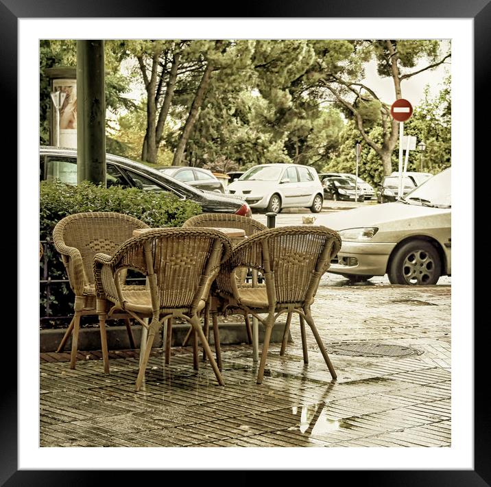 Cafe in the street Framed Mounted Print by Igor Krylov