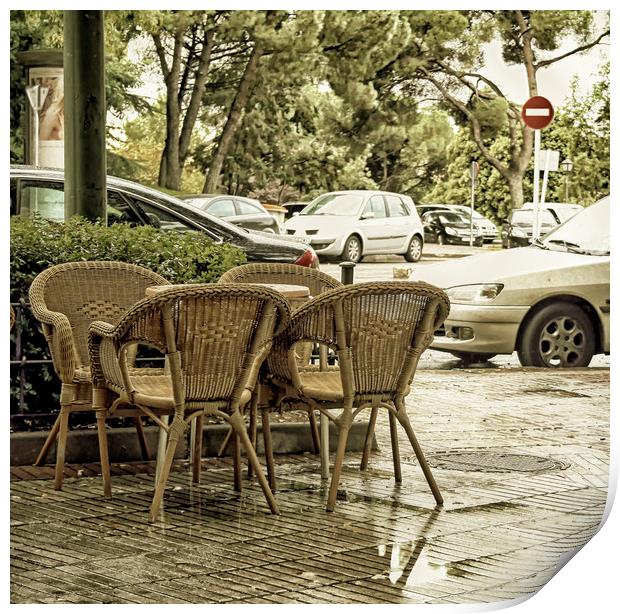 Cafe in the street Print by Igor Krylov