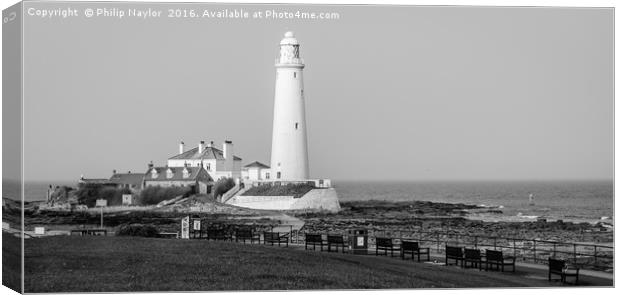 St. Mary's Lighthouse in Mono......... Canvas Print by Naylor's Photography