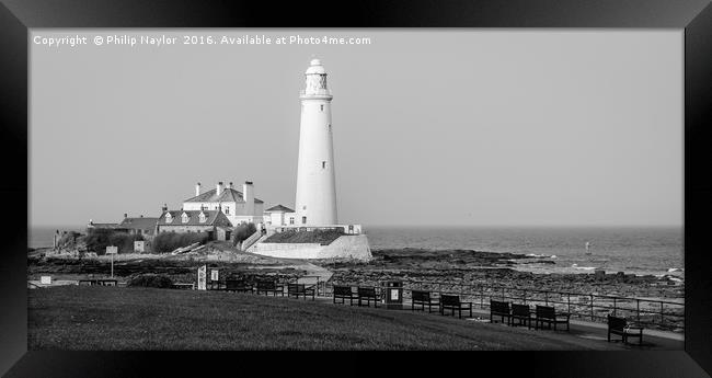 St. Mary's Lighthouse in Mono......... Framed Print by Naylor's Photography