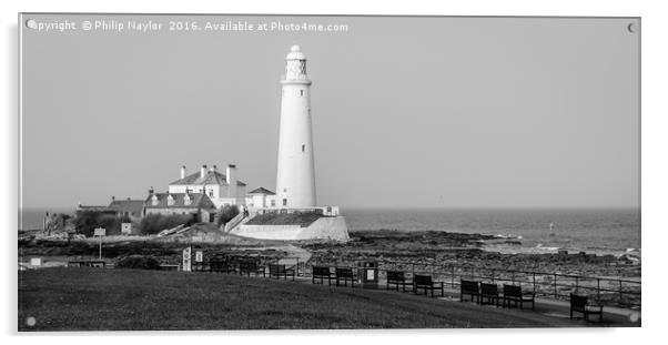 St. Mary's Lighthouse in Mono......... Acrylic by Naylor's Photography