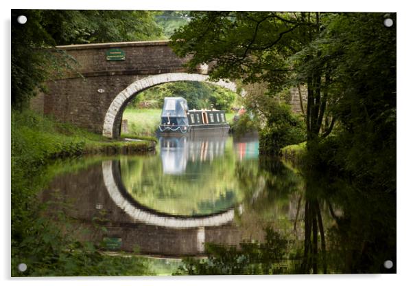 Leeds -Liverpool Canal Lancashire Acrylic by Irene Burdell