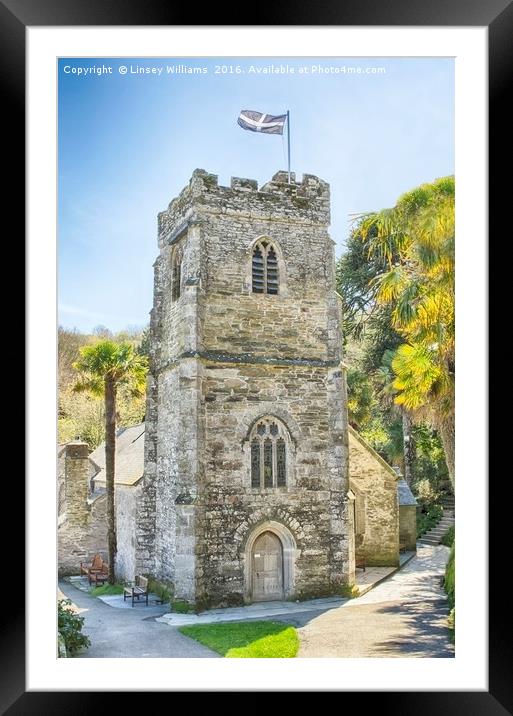 St, Just In Roseland, Cornwall 2 Framed Mounted Print by Linsey Williams