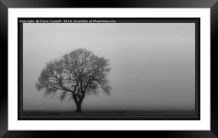 The lone tree Framed Mounted Print by Claire Castelli
