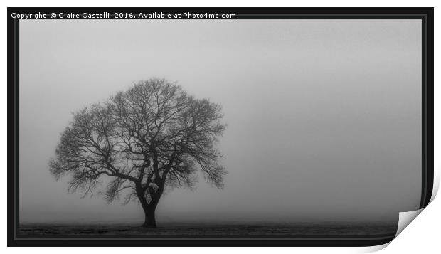 The lone tree Print by Claire Castelli