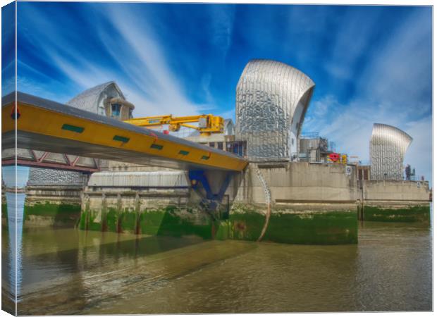 The Thames Barrier 1 Canvas Print by Clive Eariss