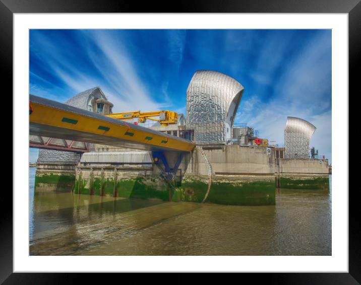 The Thames Barrier 1 Framed Mounted Print by Clive Eariss