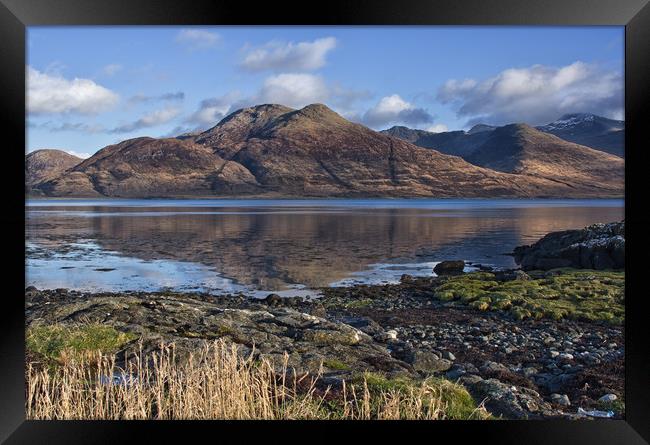 Listen to the Silence - Loch na Keal, Mull Framed Print by Jacqi Elmslie