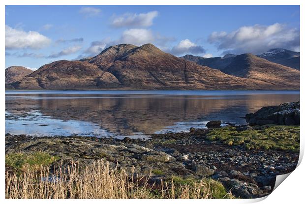 Listen to the Silence - Loch na Keal, Mull Print by Jacqi Elmslie