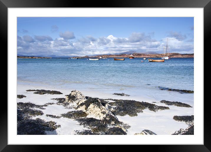 Beach on the Isle of Iona Framed Mounted Print by Jacqi Elmslie