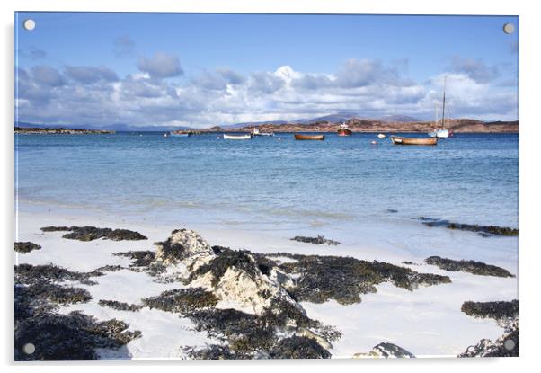 Beach on the Isle of Iona Acrylic by Jacqi Elmslie