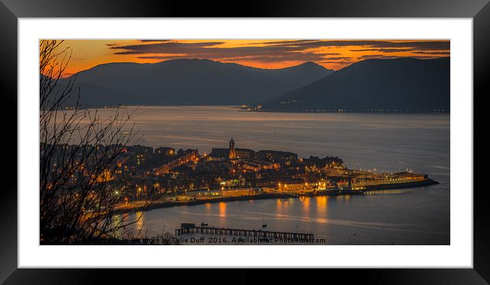 Gourock By Moonlight Framed Mounted Print by Tylie Duff Photo Art