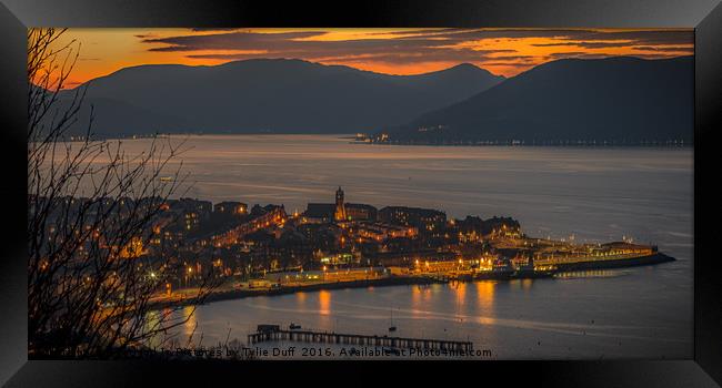 Gourock By Moonlight Framed Print by Tylie Duff Photo Art