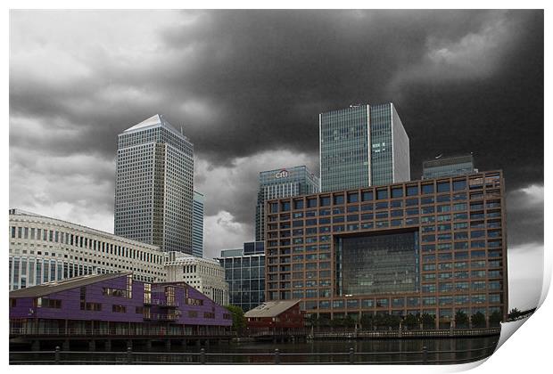 Canary Wharf Docklands Print by David French