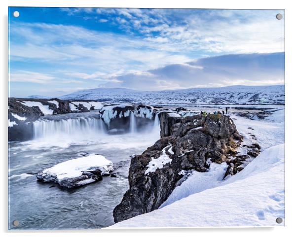 Godafoss Icelandic Views Acrylic by Gail Johnson