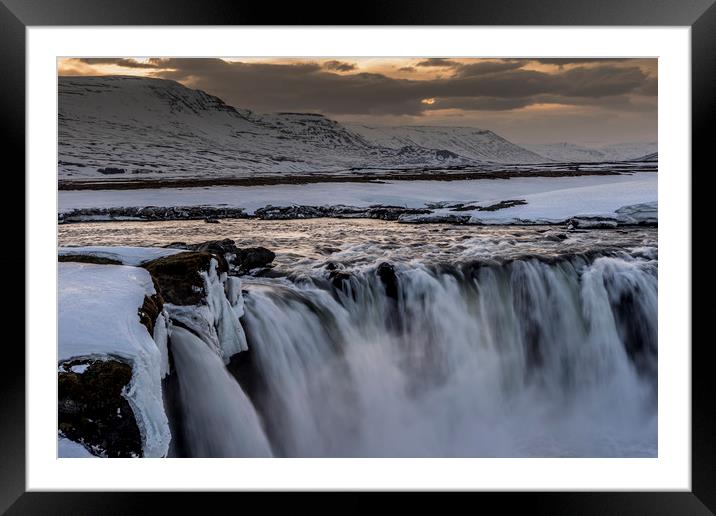 Godafoss Icelandic Views Framed Mounted Print by Gail Johnson