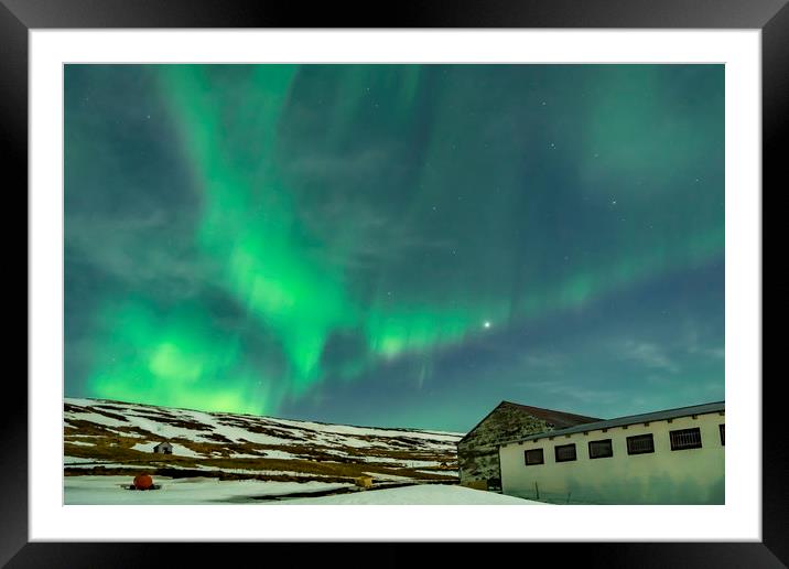 Northern lights - Icelandic Views Framed Mounted Print by Gail Johnson