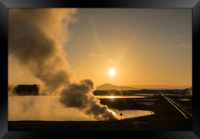Myvatn lake Icelandic Views Framed Print by Gail Johnson