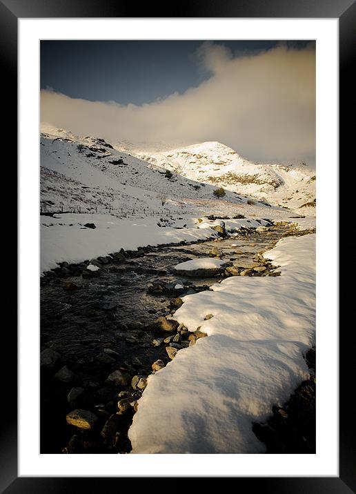 Winters Grip Framed Mounted Print by Simon Wrigglesworth