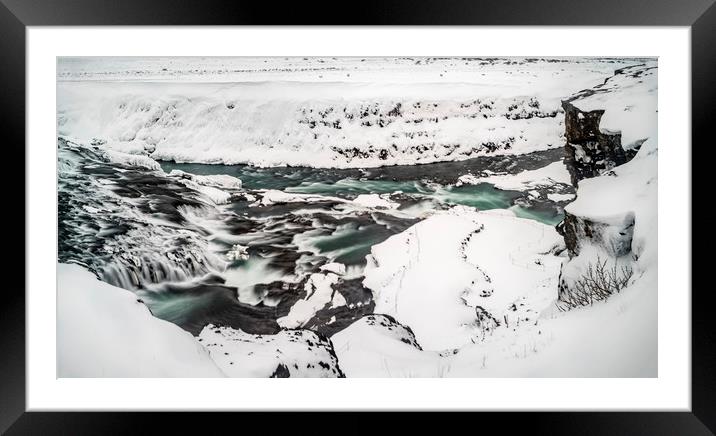 Gulfoss Icelandic Views Framed Mounted Print by Gail Johnson