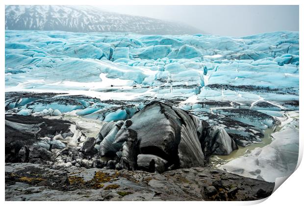 Icelandic Views - Svínafellsjökull glacier  Print by Gail Johnson