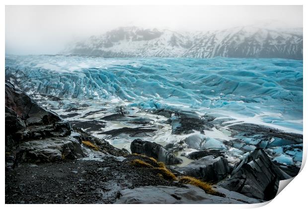 Icelandic Views - Svínafellsjökull glacier  Print by Gail Johnson