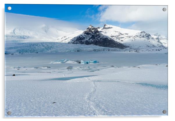 Fjallsárlon glacier (walk) Icelandic Views Acrylic by Gail Johnson