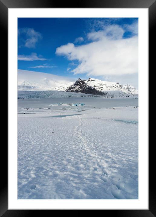 Fjallsárlon glacier (walk) Icelandic Views Framed Mounted Print by Gail Johnson
