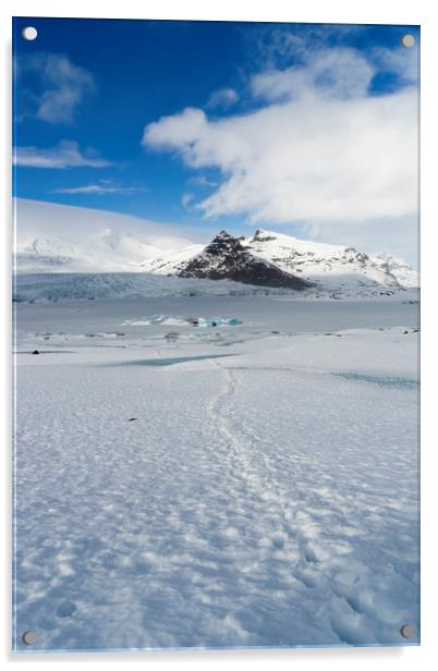 Fjallsárlon glacier (walk) Icelandic Views Acrylic by Gail Johnson