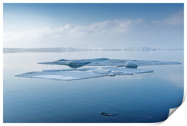 Icelandic Views Jökulsarlon glacier lagoon Print by Gail Johnson