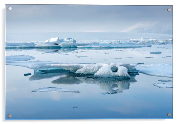 Icelandic Views Jökulsarlon glacier lagoon Acrylic by Gail Johnson