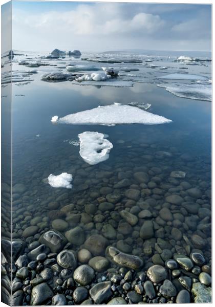 Icelandic Views Jökulsarlon glacier lagoon Canvas Print by Gail Johnson