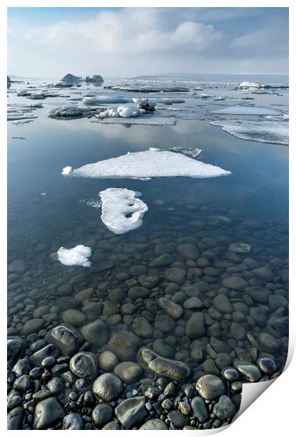 Icelandic Views Jökulsarlon glacier lagoon Print by Gail Johnson