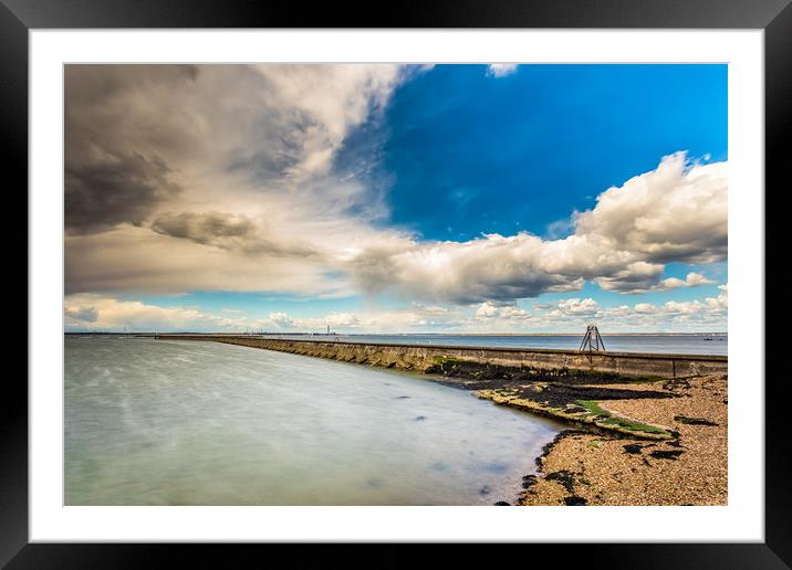 Cowes Breakwater Isle Of Wight Framed Mounted Print by Wight Landscapes