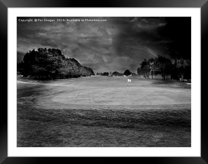 Clouds over the golf course Framed Mounted Print by Derrick Fox Lomax