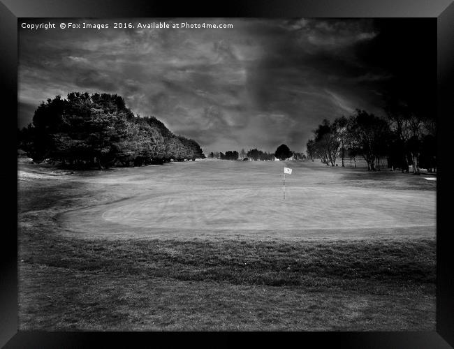 Clouds over the golf course Framed Print by Derrick Fox Lomax