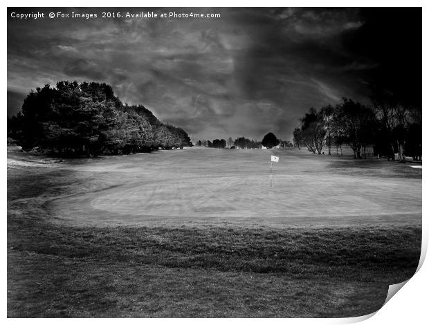 Clouds over the golf course Print by Derrick Fox Lomax