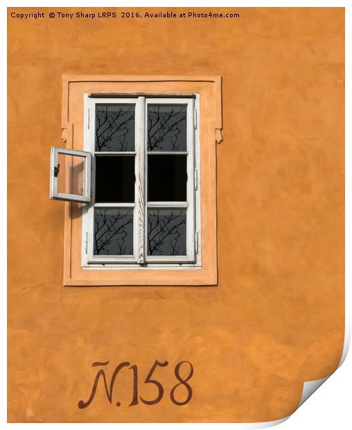 Open Window in Prague Print by Tony Sharp LRPS CPAGB