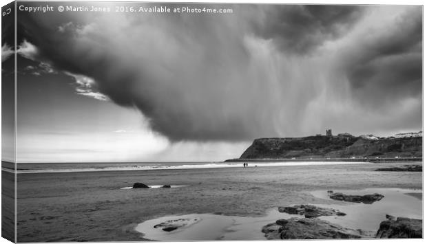 Hail Storm over Scarborough Canvas Print by K7 Photography