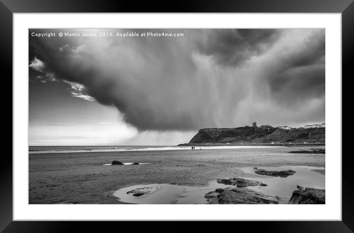 Hail Storm over Scarborough Framed Mounted Print by K7 Photography